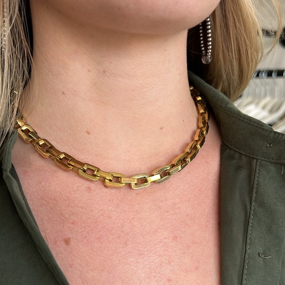 Eddie Borgo Supra Link Chain /necklace in Gold Bronze 17" Length - Picture 7 of 15